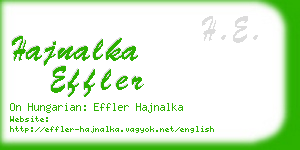 hajnalka effler business card